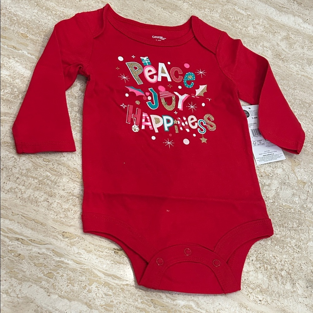 NEW 🆕 Christmas Red Kids One Piece 3-6 months